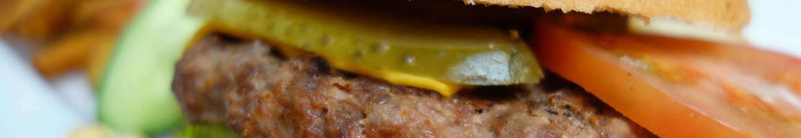 Eating Burger Hot Dog at Pickle Nickel restaurant in Dillsburg, PA.